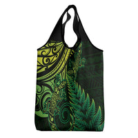 New Zealand Lizard Grocery Bag Silver Fern Aotearoa Maori Green Version LT14 - Polynesian Pride