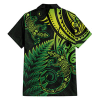 New Zealand Lizard Hawaiian Shirt Silver Fern Aotearoa Maori Green Version LT14 - Polynesian Pride