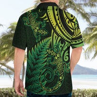 New Zealand Lizard Hawaiian Shirt Silver Fern Aotearoa Maori Green Version LT14 - Polynesian Pride