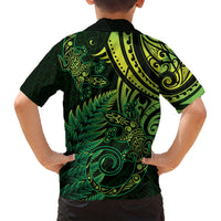 New Zealand Lizard Hawaiian Shirt Silver Fern Aotearoa Maori Green Version LT14 - Polynesian Pride