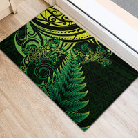 New Zealand Lizard Rubber Doormat Silver Fern Aotearoa Maori Green Version LT14 - Polynesian Pride