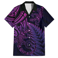 New Zealand Lizard Hawaiian Shirt Silver Fern Aotearoa Maori Purple Version LT14 Purple - Polynesian Pride
