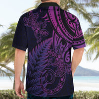 New Zealand Lizard Hawaiian Shirt Silver Fern Aotearoa Maori Purple Version LT14 - Polynesian Pride