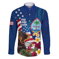 Personalised United States And Guam Family Matching Tank Maxi Dress and Hawaiian Shirt USA Eagle With Guahan Seal Tropical Vibes