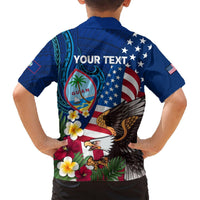 Personalised United States And Guam Hawaiian Shirt USA Eagle With Guahan Seal Tropical Vibes LT14 - Polynesian Pride