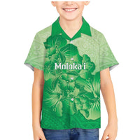 Aloha Hawaii Molokai Island Family Matching Mermaid Dress and Hawaiian Shirt Hibiscus Tribal Honu Hawaiian Tattoo Green
