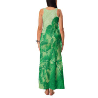 Aloha Hawaii Molokai Island Family Matching Tank Maxi Dress and Hawaiian Shirt Hibiscus Tribal Honu Hawaiian Tattoo Green