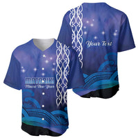 Personalised Matariki New Zealand Baseball Jersey Maori New Year Galaxy Koru Pattern