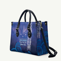 Personalised Matariki New Zealand Leather Bag Maori New Year Galaxy Koru Pattern - Polynesian Pride