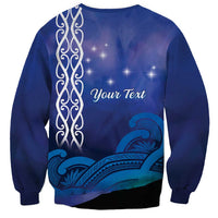 Personalised Matariki New Zealand Sweatshirt Maori New Year Galaxy Koru Pattern
