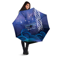 Personalised Matariki New Zealand Umbrella Maori New Year Galaxy Koru Pattern - Polynesian Pride