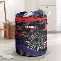 Philippines Sun Tattoo Laundry Basket Feathers Filipinas Grunge Style Black LT14 Black - Polynesian Pride
