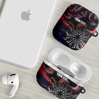 Philippines Sun Tattoo AirPods Case Feathers Filipinas Grunge Style Black LT14 - Polynesian Pride