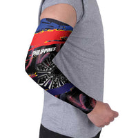 Philippines Sun Tattoo Arm Sleeves Feathers Filipinas Grunge Style Black LT14 - Polynesian Pride