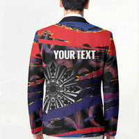 Philippines Sun Tattoo Blazer Feathers Filipinas Grunge Style Black LT14 - Polynesian Pride