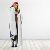 Philippines Sun Tattoo Hooded Blanket Feathers Filipinas Grunge Style Black LT14 - Polynesian Pride