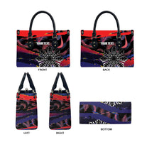 Philippines Sun Tattoo Leather Bag Feathers Filipinas Grunge Style Black LT14 - Polynesian Pride