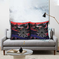 Philippines Sun Tattoo Pillow Cover Feathers Filipinas Grunge Style Black LT14 - Polynesian Pride