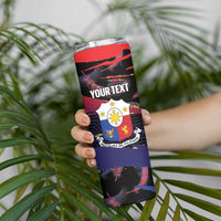 Philippines Sun Tattoo Skinny Tumbler Feathers Filipinas Grunge Style Black