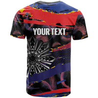 Philippines Sun Tattoo T Shirt Feathers Filipinas Grunge Style Black