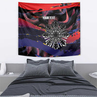 Philippines Sun Tattoo Tapestry Feathers Filipinas Grunge Style Black LT14 - Polynesian Pride