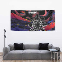 Philippines Sun Tattoo Tapestry Feathers Filipinas Grunge Style Black LT14 - Polynesian Pride