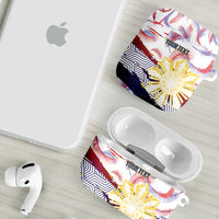 Philippines Sun Tattoo AirPods Case Feathers Filipinas Grunge Style White LT14 - Polynesian Pride