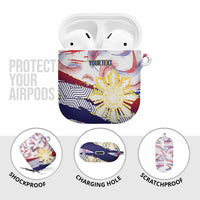 Philippines Sun Tattoo AirPods Case Feathers Filipinas Grunge Style White LT14 - Polynesian Pride