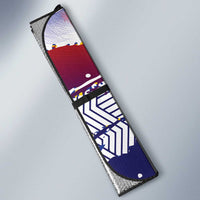 Philippines Sun Tattoo Auto Sun Shade Feathers Filipinas Grunge Style White LT14 - Polynesian Pride