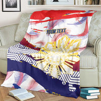 Philippines Sun Tattoo Blanket Feathers Filipinas Grunge Style White LT14 - Polynesian Pride