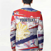 Philippines Sun Tattoo Blazer Feathers Filipinas Grunge Style White LT14 - Polynesian Pride