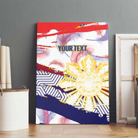 Philippines Sun Tattoo Canvas Wall Art Feathers Filipinas Grunge Style White LT14 - Polynesian Pride