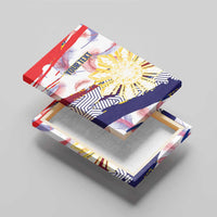 Philippines Sun Tattoo Canvas Wall Art Feathers Filipinas Grunge Style White LT14 - Polynesian Pride