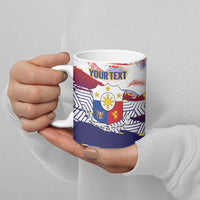 Philippines Sun Tattoo Ceramic Mug Feathers Filipinas Grunge Style White LT14 - Polynesian Pride