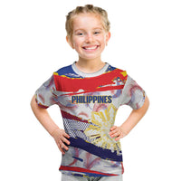 Philippines Sun Tattoo Kid T Shirt Feathers Filipinas Grunge Style White LT14 White - Polynesian Pride