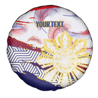 Philippines Sun Tattoo Spare Tire Cover Feathers Filipinas Grunge Style White LT14 - Polynesian Pride
