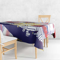 Philippines Sun Tattoo Tablecloth Feathers Filipinas Grunge Style White LT14 - Polynesian Pride