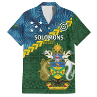 Personalised Solomon Islands Darts Hawaiian Shirt Tropical Leaves Melanesian Pattern LT14 Green - Polynesian Pride