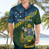 Personalised Solomon Islands Darts Hawaiian Shirt Tropical Leaves Melanesian Pattern LT14 - Polynesian Pride
