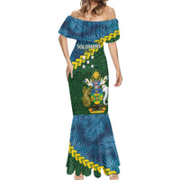 Personalised Solomon Islands Darts Mermaid Dress Tropical Leaves Melanesian Pattern LT14 - Polynesian Pride