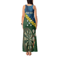 Personalised Solomon Islands Darts Tank Maxi Dress Tropical Leaves Melanesian Pattern LT14 - Polynesian Pride