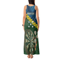 Personalised Solomon Islands Darts Tank Maxi Dress Tropical Leaves Melanesian Pattern LT14 - Polynesian Pride