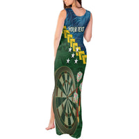 Personalised Solomon Islands Darts Tank Maxi Dress Tropical Leaves Melanesian Pattern LT14 - Polynesian Pride