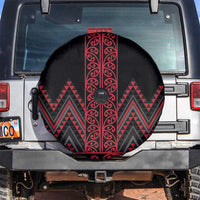 Red Aotearoa Mangopare Kowhaiwhai and Niho Taniwha Spare Tire Cover Maori New Zealand
