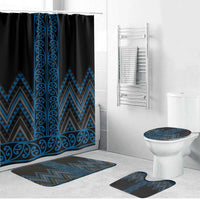 Blue Aotearoa Mangopare Kowhaiwhai Niho Taniwha Bathroom Set Maori New Zealand - Polynesian Pride