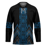 Blue Aotearoa Mangopare Kowhaiwhai Niho Taniwha Hockey Jersey Maori New Zealand - Polynesian Pride