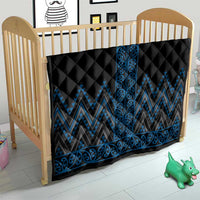 Blue Aotearoa Mangopare Kowhaiwhai and Niho Taniwha Quilt Maori New Zealand