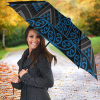 Blue Aotearoa Mangopare Kowhaiwhai Niho Taniwha Umbrella Maori New Zealand - Polynesian Pride