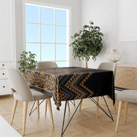 Gold Aotearoa Mangopare Kowhaiwhai and Niho Taniwha Tablecloth Maori New Zealand