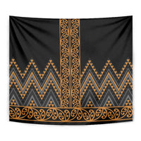 Gold Aotearoa Mangopare Kowhaiwhai and Niho Taniwha Tapestry Maori New Zealand